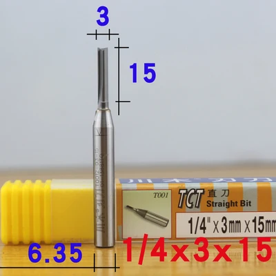 1.5 mm-4,5 mm Chuanmu TCT Dvigubą Pranašumą Tiesus Peilis Specialios MDF 1/4 Karka（6.35 mm） Frezavimo Mašina