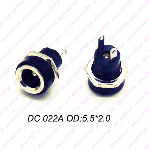 10VNT DC Maitinimo Jungtis pin 2.1x5.5mm Female Jack Plug + Male Kištuko Lizdas kištukinis Lizdas DC Adapteris-022A