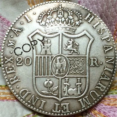 1809 Ispanija 20 Reales - Joseph monetų Napoleonas Nuotrauka 0 
