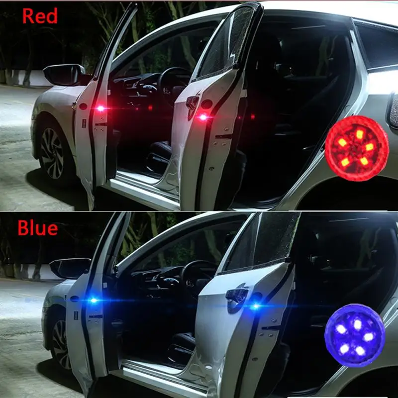 2 vnt LED Automobilio Duris Atidaryti Perspėjimo Lemputės, Blykstės Mirksi Belaidis Magnetinis Vandeniui Anti-susidūrimo LED Saugos Šviesos