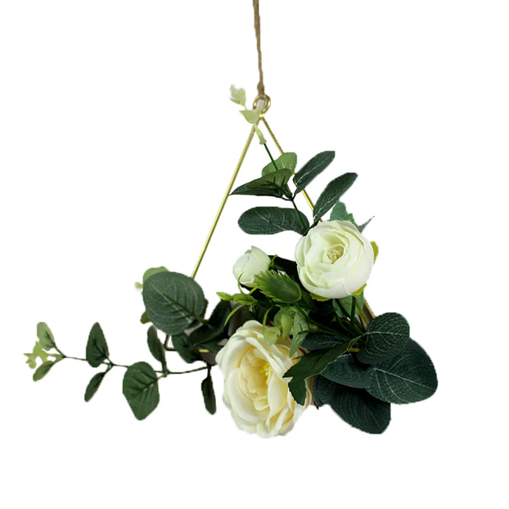 3 Stilius Nešiojamų Geležies Žiedas Girliandą Dirbtinių Augalų, Gėlių Stovas 