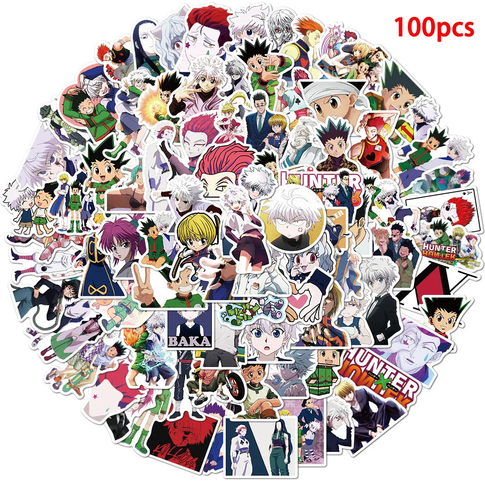 50/100vnt Pack Hunter x Hunter Anime Lipdukai Vandeniui 