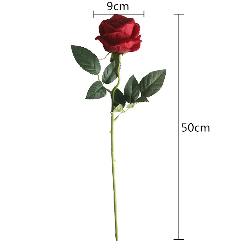 50cm Dirbtinės Gėlės, Rožių Puokštė Graži Šilko Rožės Vestuvių Namų Stalo Dekoro Organizuoti Padirbtų Augalų Valentino Dienos Dovanų Puošimas