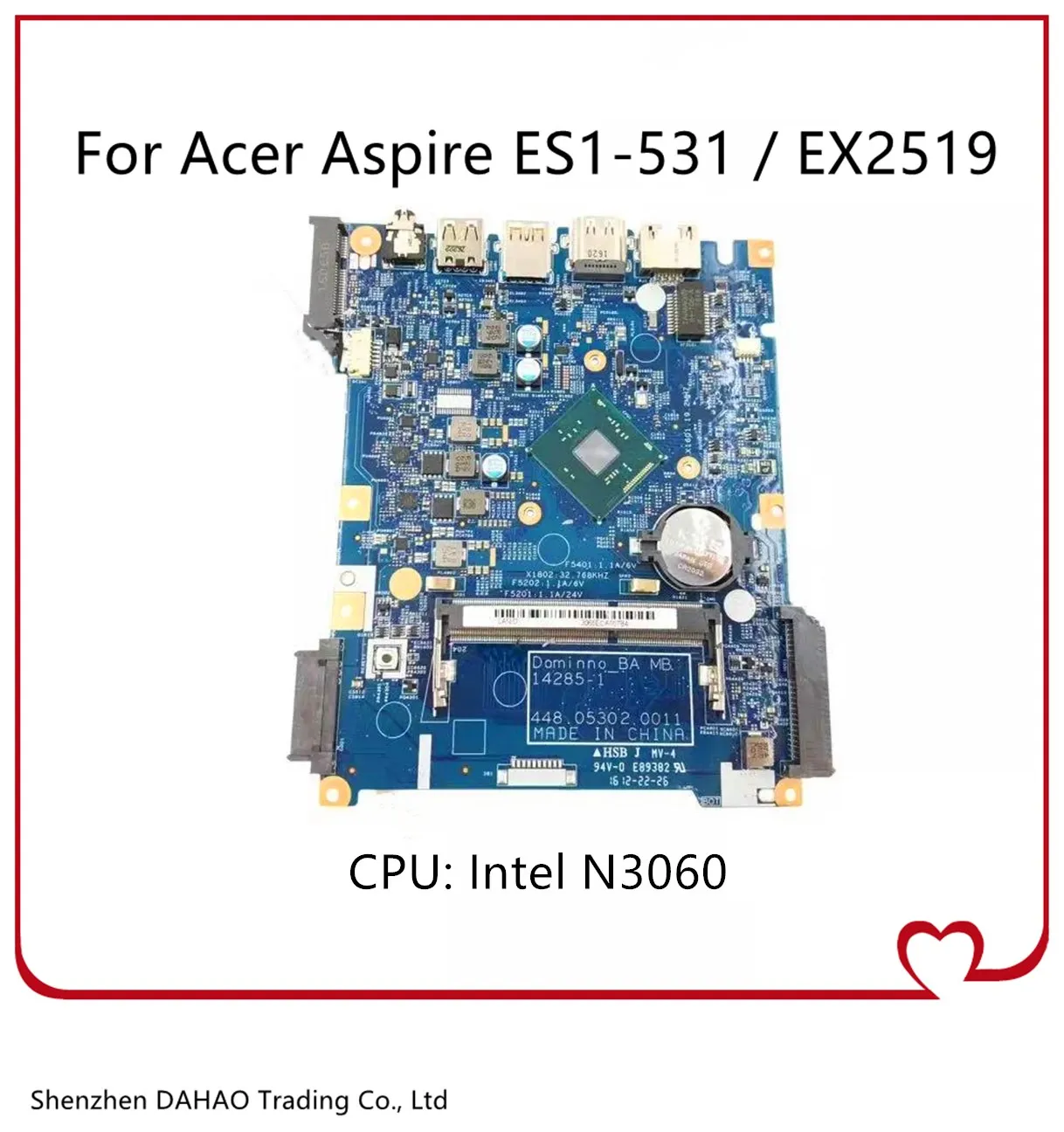 Acer Aspire ES1-531 EX2519 Nešiojamojo kompiuterio pagrindinę Plokštę Su 