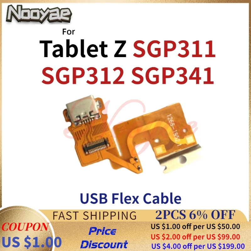 Aukščiausios Kokybės Sony Tablet Z SGP311 SGP312 341 TAIGI-03E USB Doko Įkrovimo lizdas Prijunkite Įkroviklio Jungtis, Flex Kabelis Valdyba