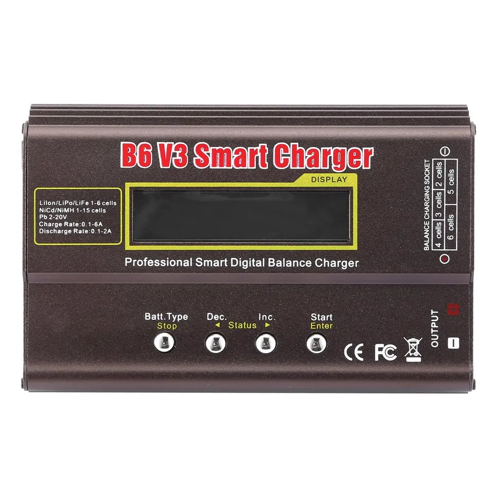B6 V3 80W 6A Baterijos Įkroviklio Lipo NiMh, Li-ion, Ni-Cd Digital RC Įkroviklis Lipro Balansas Įkroviklis Išleidiklis Adapteris
