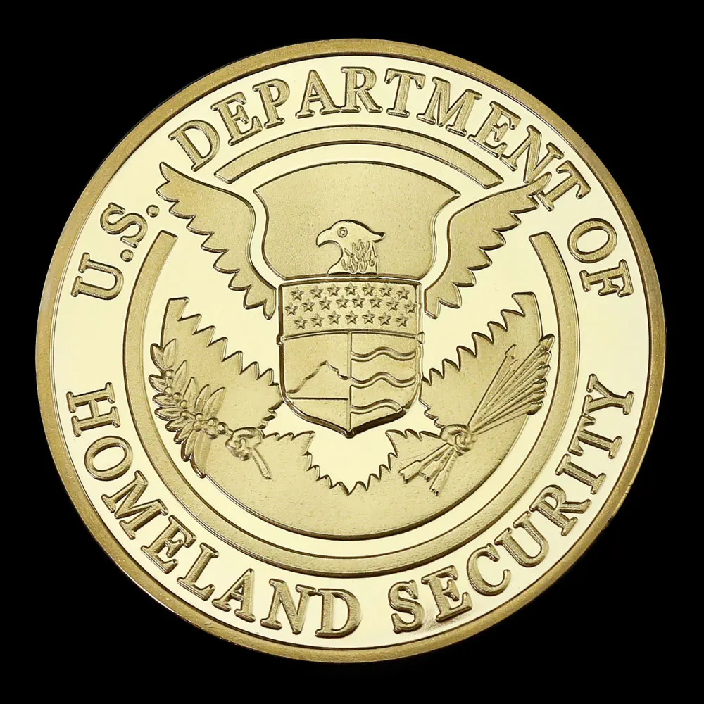 GEBŲJIMŲ Suvenyrų Pasienio Patrulių JAV Tėvynės Saugumo Departamentas Meno Kolekcija Progines monetas, Auksą, Padengtą Iššūkis Monetos