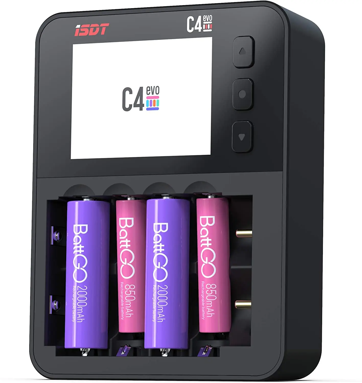 ISDT C4 EVO Smart Baterijos Įkroviklio Tipo C QC3.0 Produkcija AA AAA Li-ion Baterija ir IPS Ekranu ir Gaisrų Prevencija