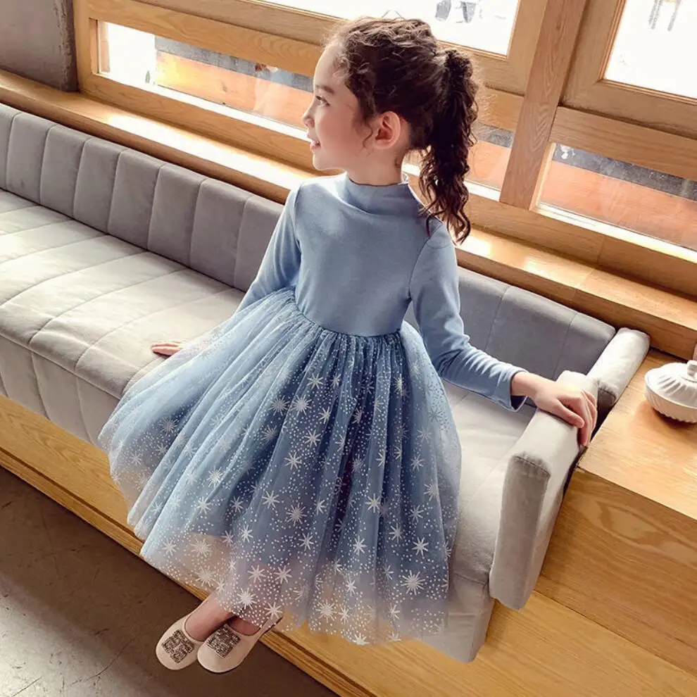 Mergaičių Suknelė Rudenį Pietų Korėjoje Cosplay Snaigės Princesė Suknelės Chid Namuose Šventė Kostiumas Šalis Drabužiai Mergaitėms Vestidos