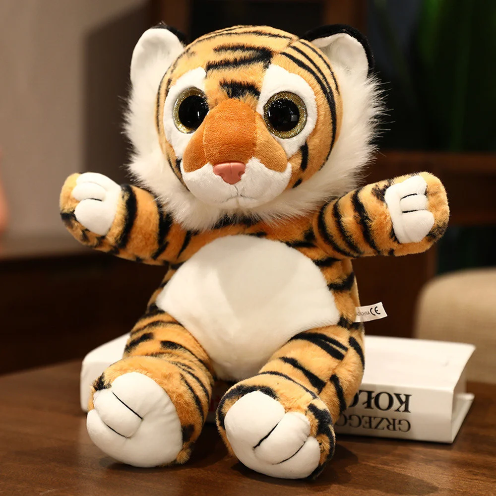 Mielas Big Eye Pliušinis Žaislas Tigras Modeliavimas Kawaii Minkštas Tigras Minkštas Iškamša Žaislas, Lėlė, Vaikams, Dovanų, Įdaryti Gyvūnų, Vaikų, Žaislai