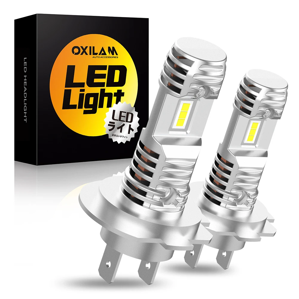 OXILAM 16000Lm Ventiliatoriaus Šviesų H7 LED Lemputės 6000K Balta Auto Žibintai 