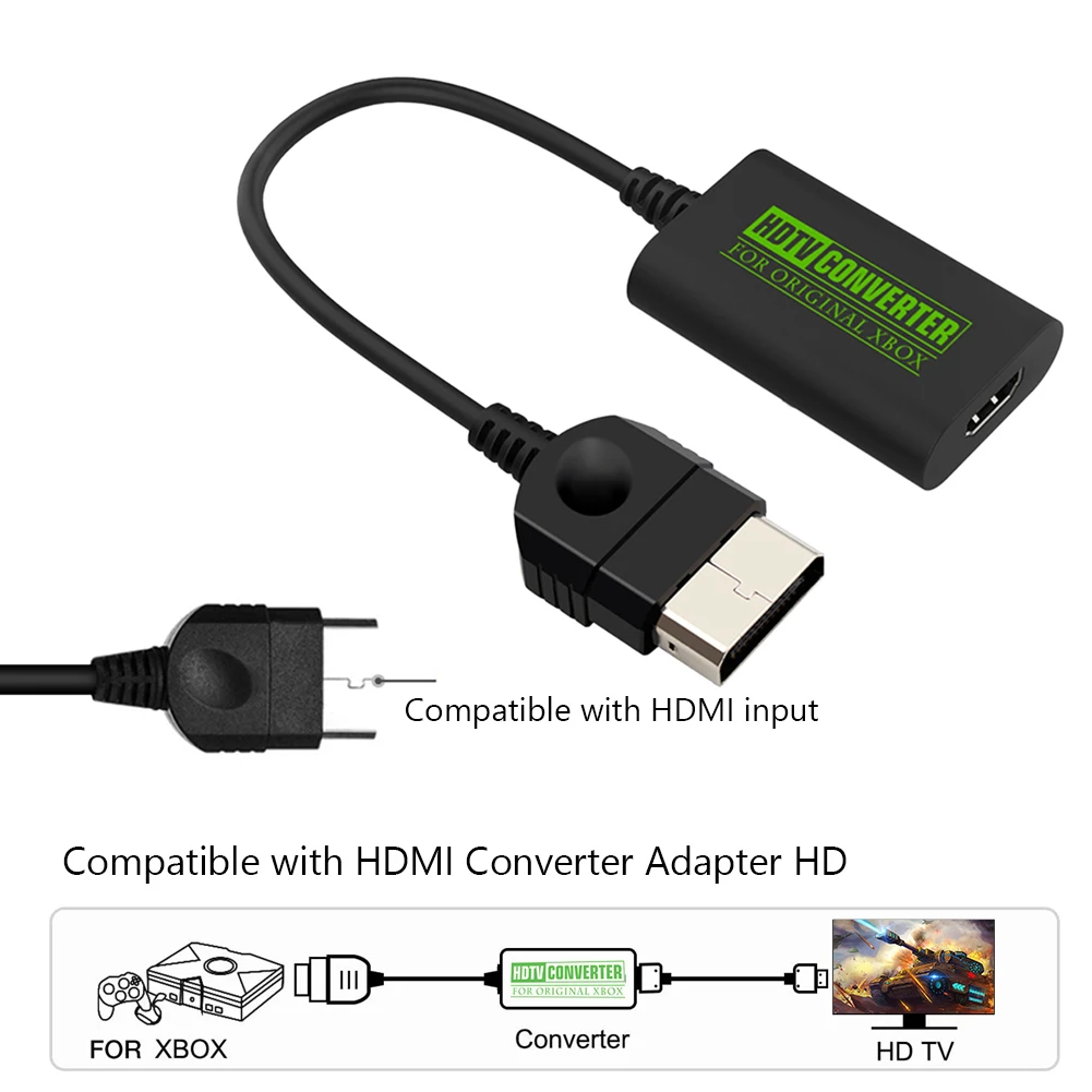 Retro Žaidimo Grotuvas su HDMI suderinamų Keitiklis, Skaitmeninis Vaizdo Garso Adapteris, skirtas XBOX 480P 720P, 1080i HDTV Projektoriaus Ekranas