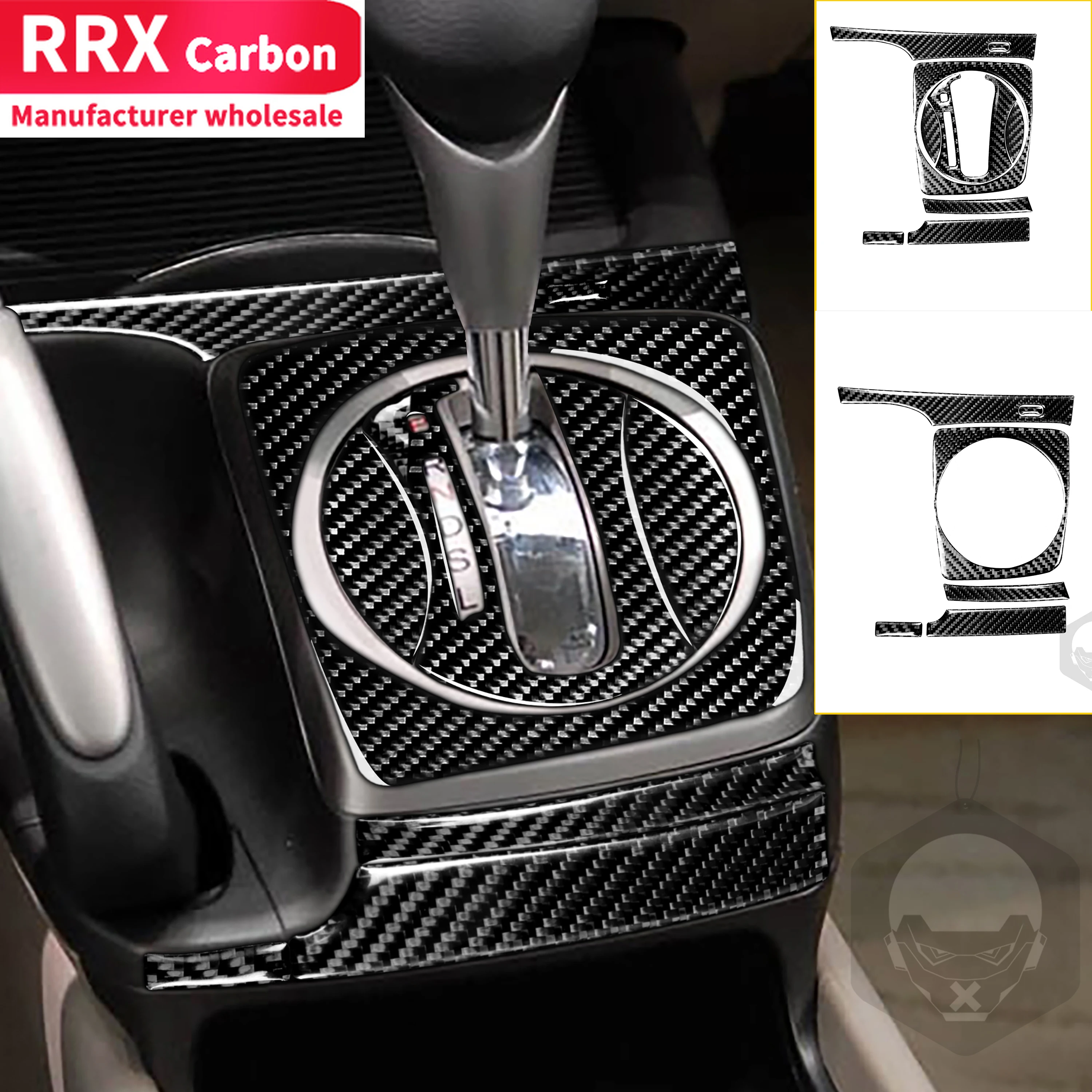 RRX Anglies Pluošto Interjero Lipdukai Pavarų Perjungimo Skydas pavarų Dėžė Apdaila Padengti Honda Civic 8 Gen 2006-2011 Automatinis, Rankinis Pavaros