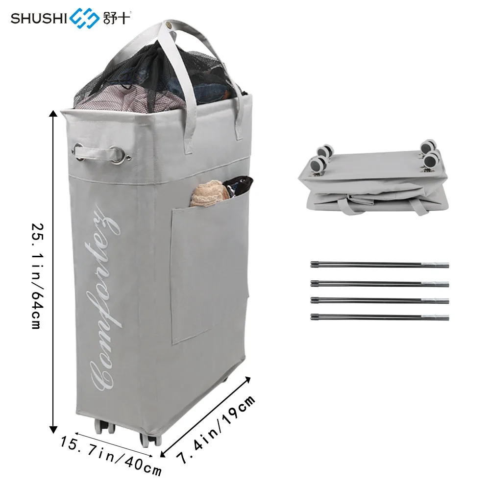Shushi sulankstomas skalbimo Trukdo spausdinti organizatorius skalbinių lankstymo, valcavimo krepšelį namų audinio krepšelį Klasifikatoriuje slim skalbinių Krepšį