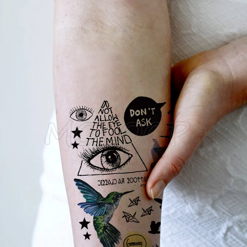 Tatuiruotė lipdukas robin akių raštą, žvaigždė, paukštis plokštumos ryklys lemputė valtis laikinai padirbti tatto mažai elementas, tatuiruotė už vaikas, mergaitė, vyras, moteris