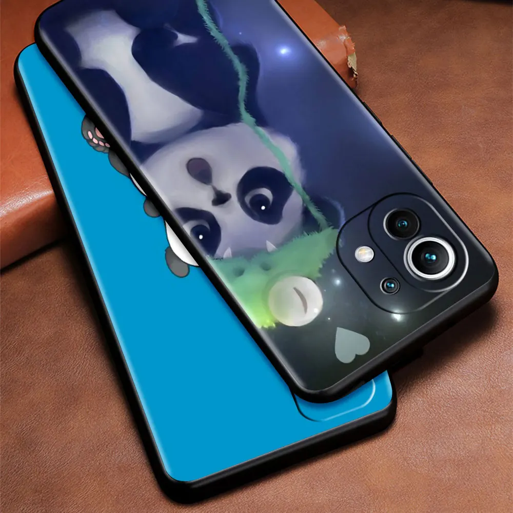 Telefonas Rubisafe už Xiaomi Poco X3 NFC M3 F1 Minkštas Atveju Mi 11 10T Pro 9T CC9 10 Pastaba A2 Lite Tpu Funda Gyvūnų Juokinga Panda