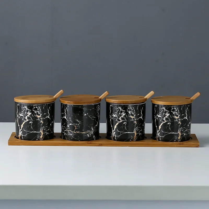 Virtuvėje Keraminės Spice Box Namų Kūrybos Talpinimo Saugojimo Jar Keramikos Saugojimo Nustatyti, Virtuvės Prieskonių Virtuvės Reikmenys Įrankis Nuotrauka 0 