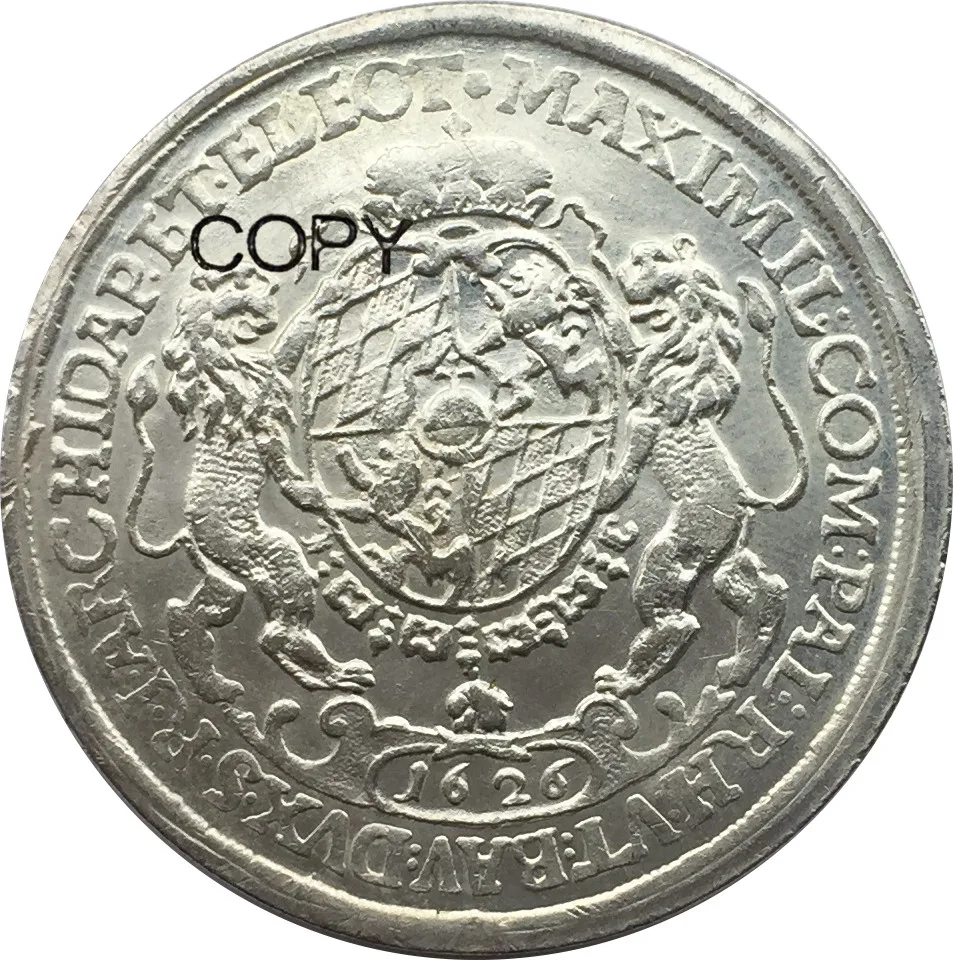 Vokietija 2 Thaler Rinkėjų Bavarijos 1626 Cupronickel Padengti Sidabro Monetų Kopijos Nuotrauka 0 