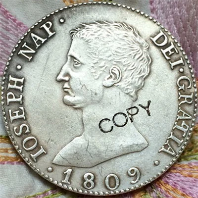1809 Ispanija 20 Reales - Joseph monetų Napoleonas Nuotrauka 1 