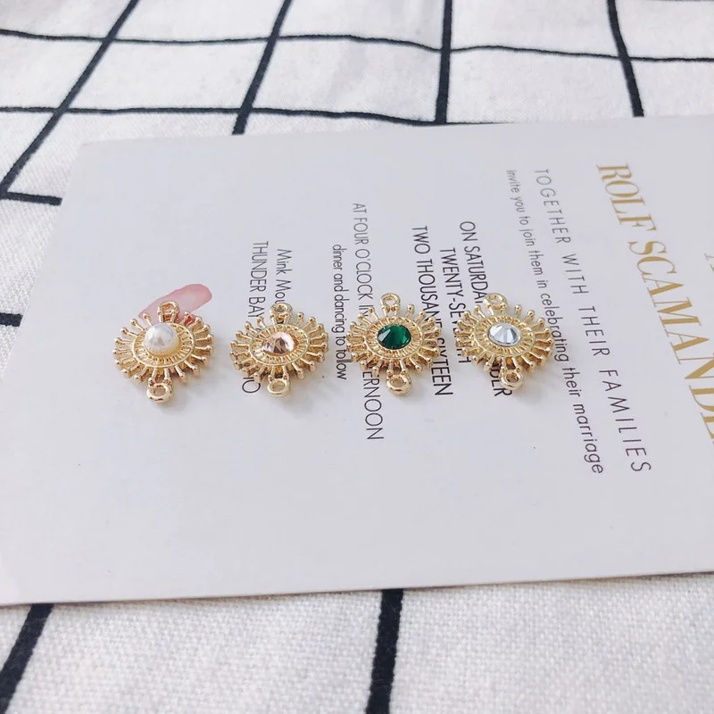 6pieces / lotAlloyFlowerk goldWax Laido moterų papuošalai earringsSupplies Papuošalai Accessoriestasseljewelry findingsOther Nuotrauka 1 