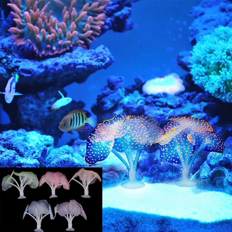 Liuminescencinės Povandeninio Kraštovaizdžio Dekoro Žuvų Bakas Akvariumo Reikmenys imulation Dirbtinį Koralų Gyvis Koralų Augalų Ornamentais Nuotrauka 1 