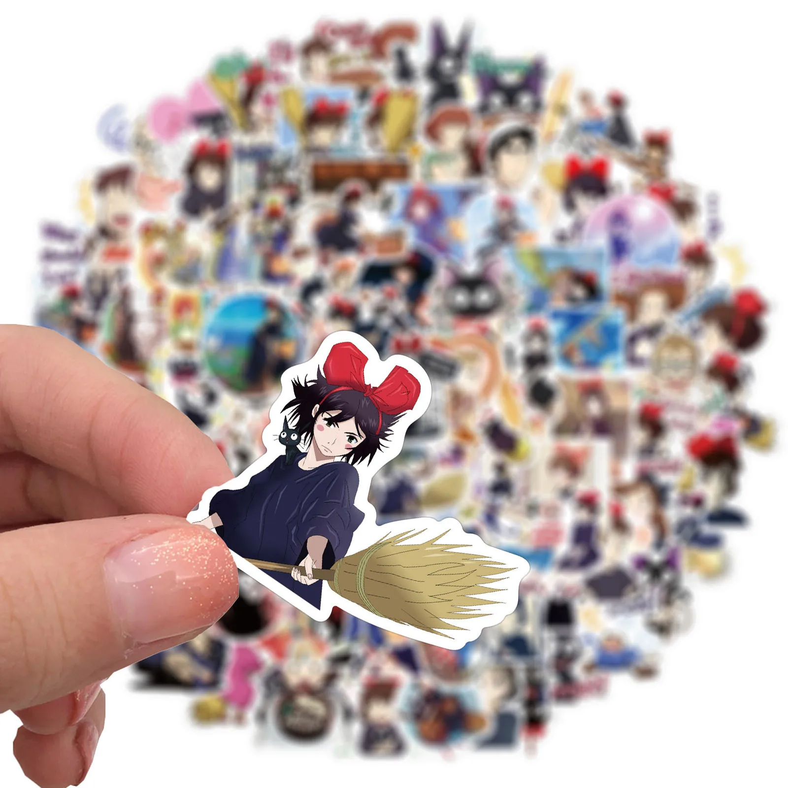 Naujas 100vnt/set Anime Kiki ' s Delivery Service Kiki PVC lagaminą vertus sąskaitą Šalmas lipdukai Nuotrauka 1 