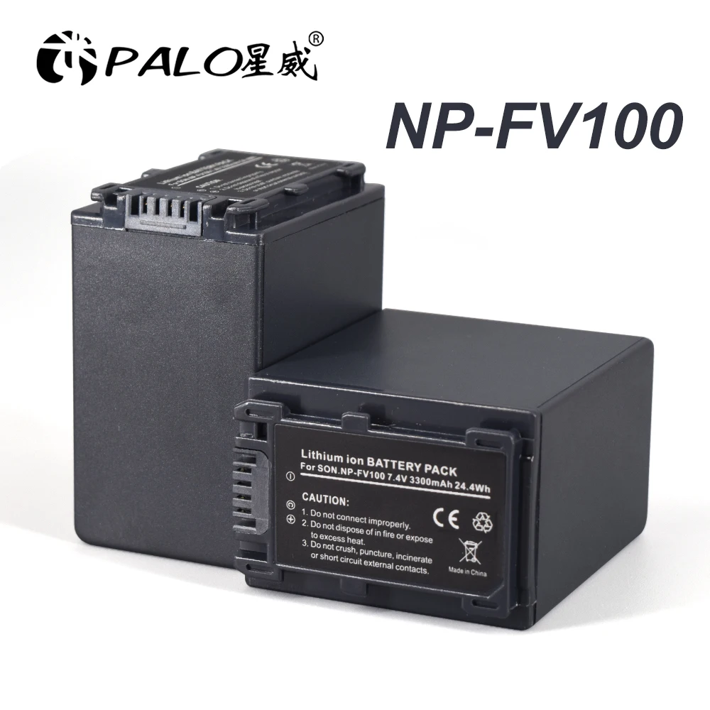 NP FV100 NP-FV100 FV100 Baterijas + LCD USB Kroviklis Sony NP-FV30 NP-FV50 NP-FV70 SX83E SX63E FDR-AX100E AX100E Nuotrauka 1 