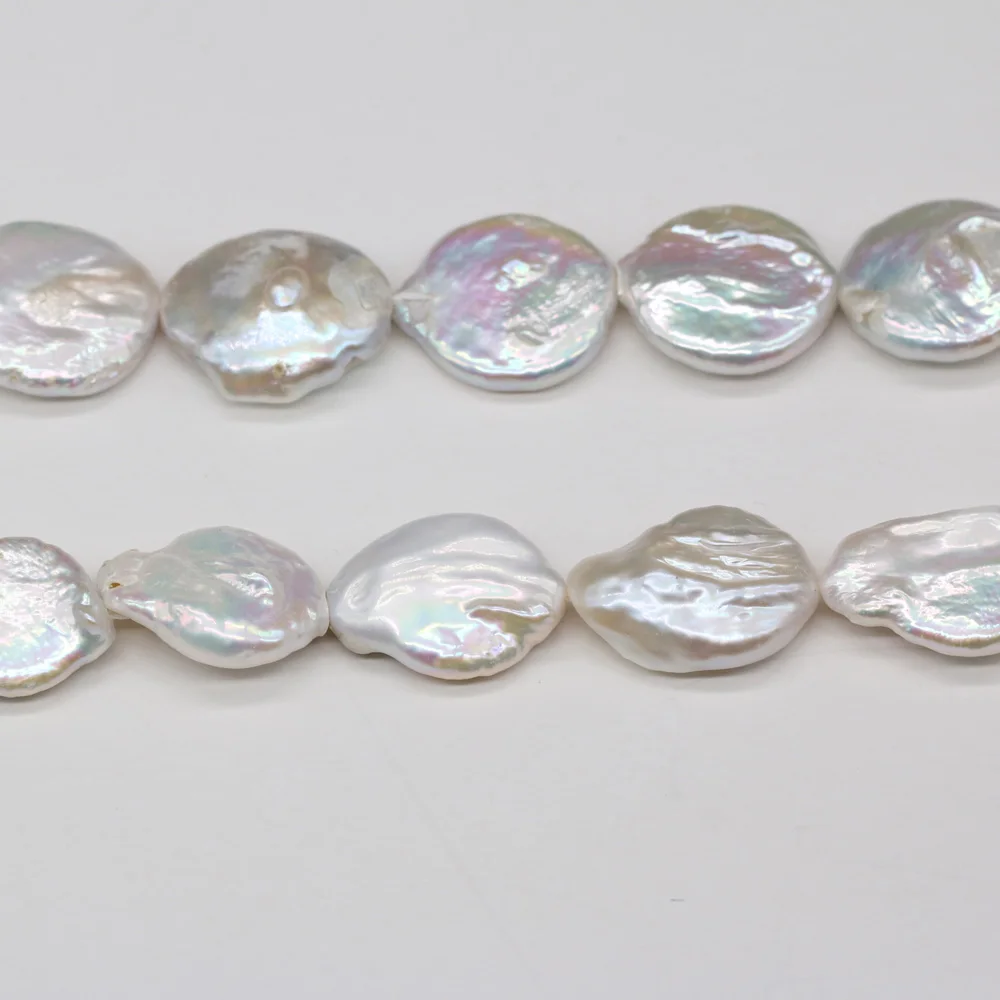 Natūralūs Gėlavandenių Perlų Baroko Mygtuką Prarasti Karoliukai yra 16-17 MM, Papuošalai Priėmimo 