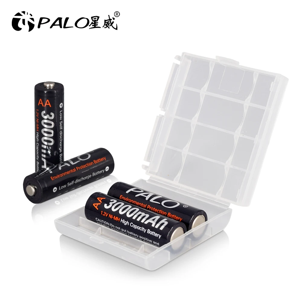 PALO AA Baterijos NIMH AA 3000mAh 1.2 V 2A Ni-MH aa Įkraunamas Baterijas AA Bateria Baterias ir 1.2 V smart USB 