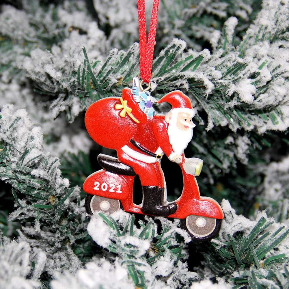 Automobilio galinio vaizdo Veidrodis Papuošalai Kabo Pakabukas priedai Santa Claus Motociklo ir Automobilio Interjero Namuose Kalėdos Kalėdų Eglutė Dekoras Nuotrauka 3 