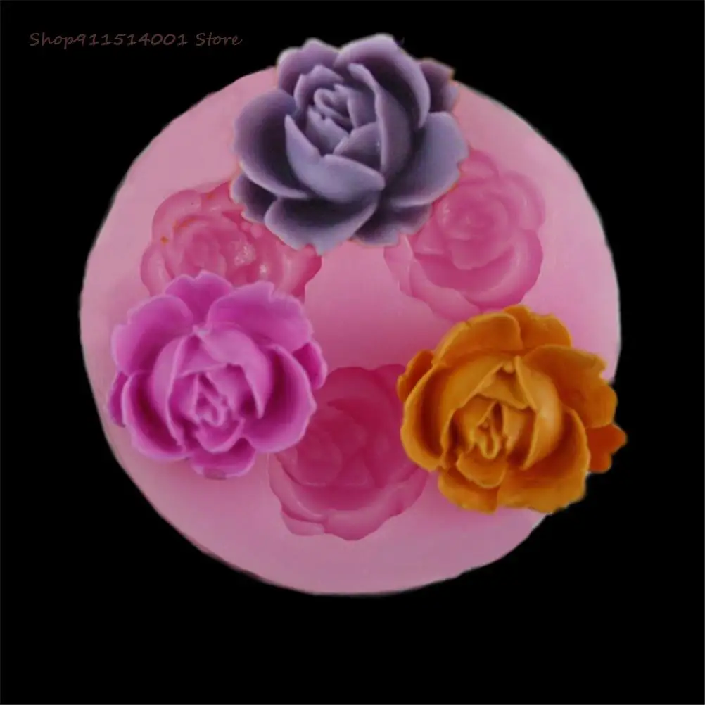 Karšto Pardavimo Amatų Cupcake 3D Rožių Gėlių Minkštas Silikoninis Pelėsiai, Pelėsiai Kepimo Pyragas Slapukus Forma Šokolado Muilas Cukraus Virtuvė Nuotrauka 3 