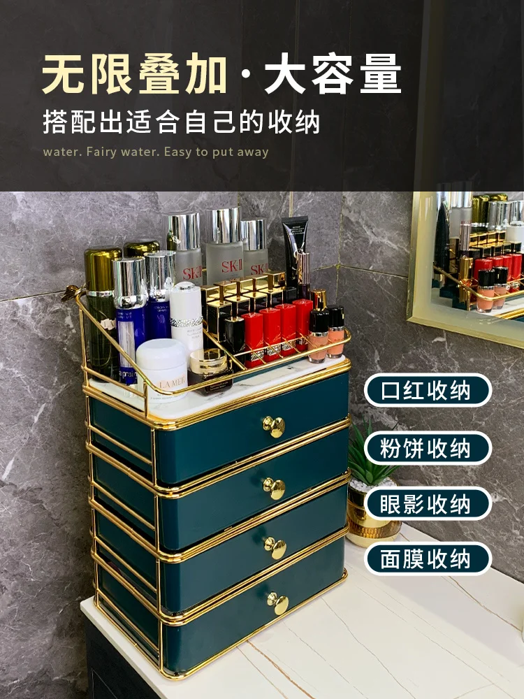 Odos priežiūros produktų laikymo dėžutė kvepalai, lūpų dažai, tualetinis staliukas, lentynos desktop multi-layer organizatorius Nuotrauka 4 