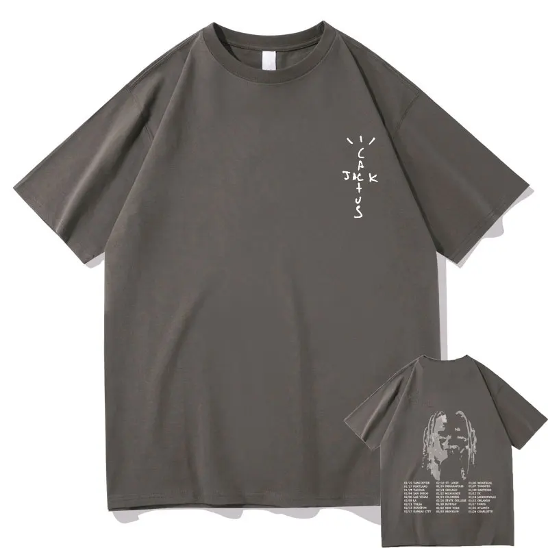 Travis Scotts Dvipusis Viršūnes Tee ASTROWORLD Harajuku Logo marškinėliai Vyrams, Moterims, T Marškiniai LINKIU JUMS BUVO ČIA Raidė Modelio Marškinėlius Nuotrauka 4 