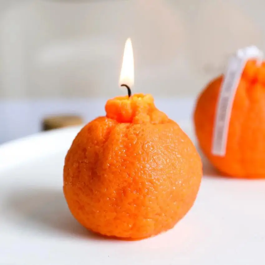 3D Aromaterapija Žvakės Kūrybos Apelsinų, Citrinų Sūris Sojų Vaško Aromatizuoti Žvakės Namų Puošybai Kvepalų Žvakė Nuotrauka 5 