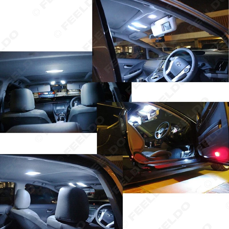 FEELDO 200Pcs T5 74 2721 Automobilio LED Šviesos Išgaubti 1LED Pleišto Bazę Skydus (Gabarito lemputes) 5-Color #FD-2185 Nuotrauka 5 