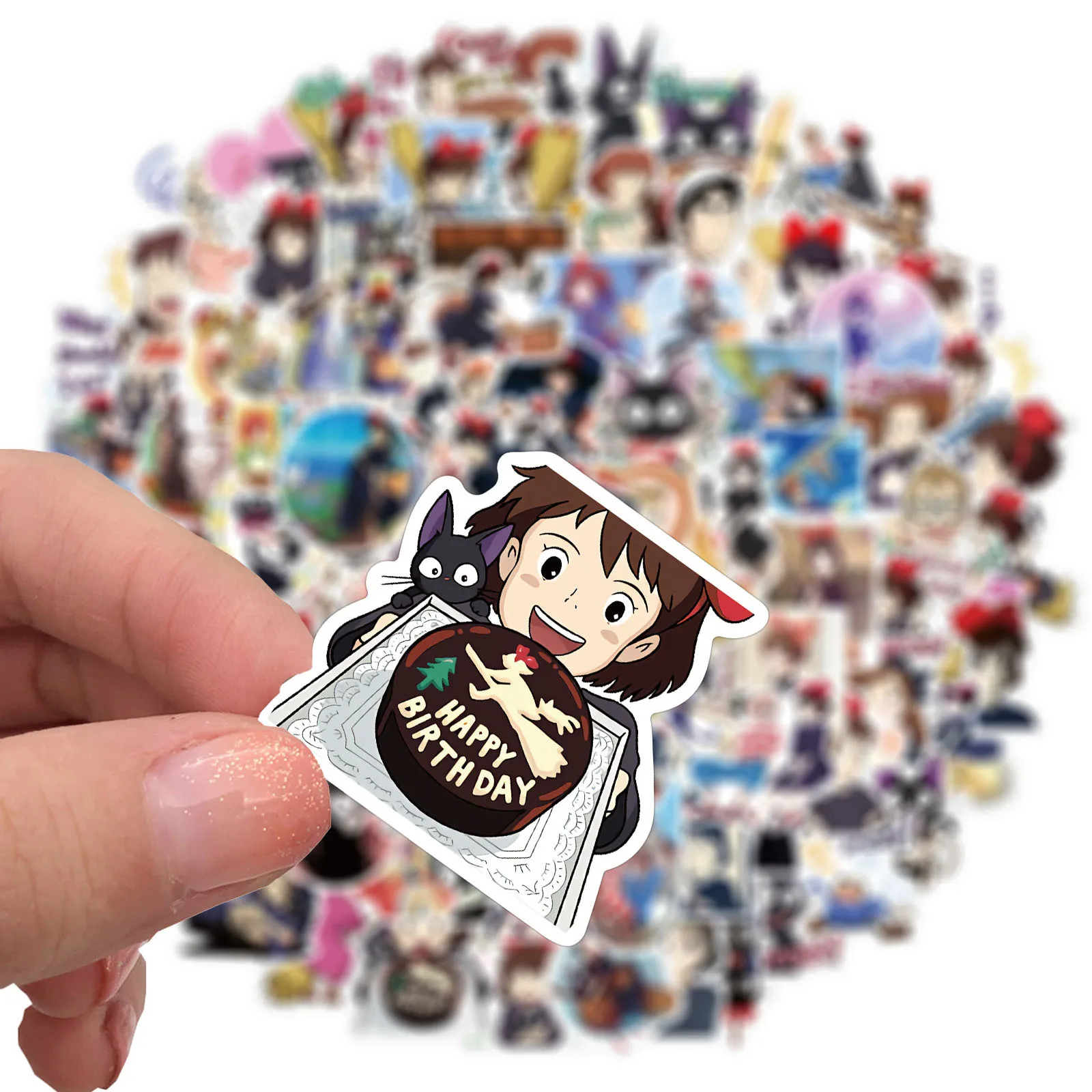 Naujas 100vnt/set Anime Kiki ' s Delivery Service Kiki PVC lagaminą vertus sąskaitą Šalmas lipdukai Nuotrauka 5 